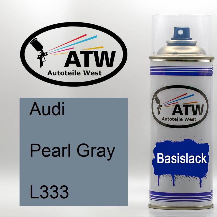 Audi, Pearl Gray, L333: 400ml Sprühdose, von ATW Autoteile West.